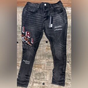 AMIRI
Varsity Tiger straight-leg jeans